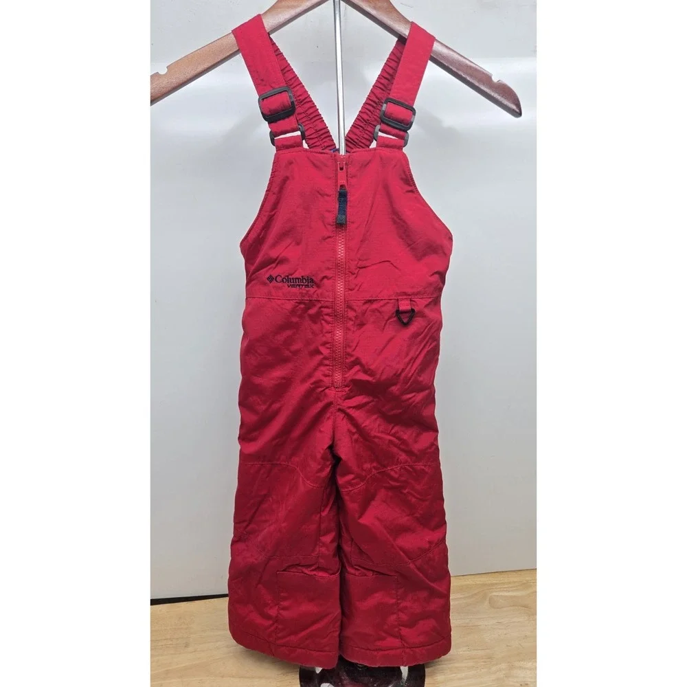 Columbia Toddler Snow Pants Bib Size 3T Insulated Red